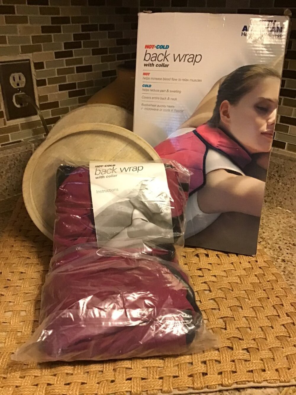 NIB North American Wellness Hot/Cold Back Therapy Wrap Pain Relief